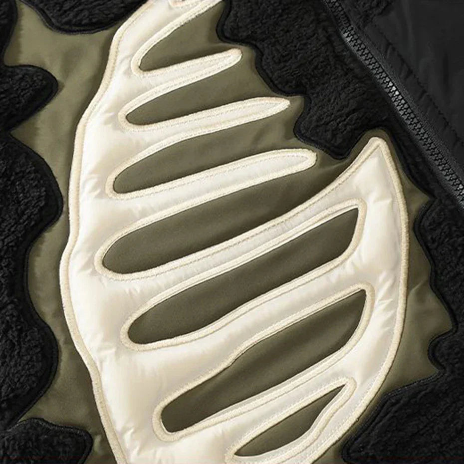 Skeleton Themed Fleece Jacket
