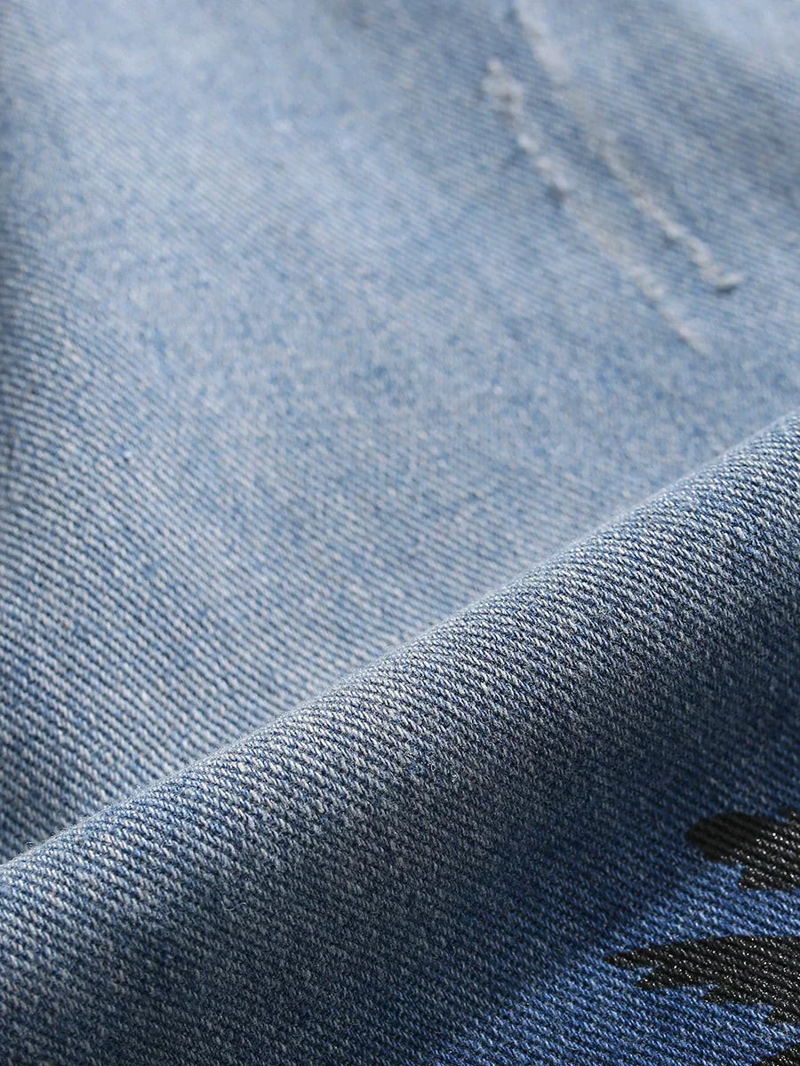 Coconut Tree Gradient Denim Jacket