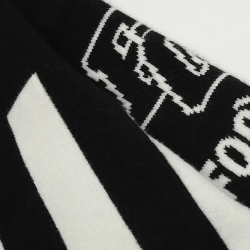 Vintage Knitted Patchwork Racing Sweater