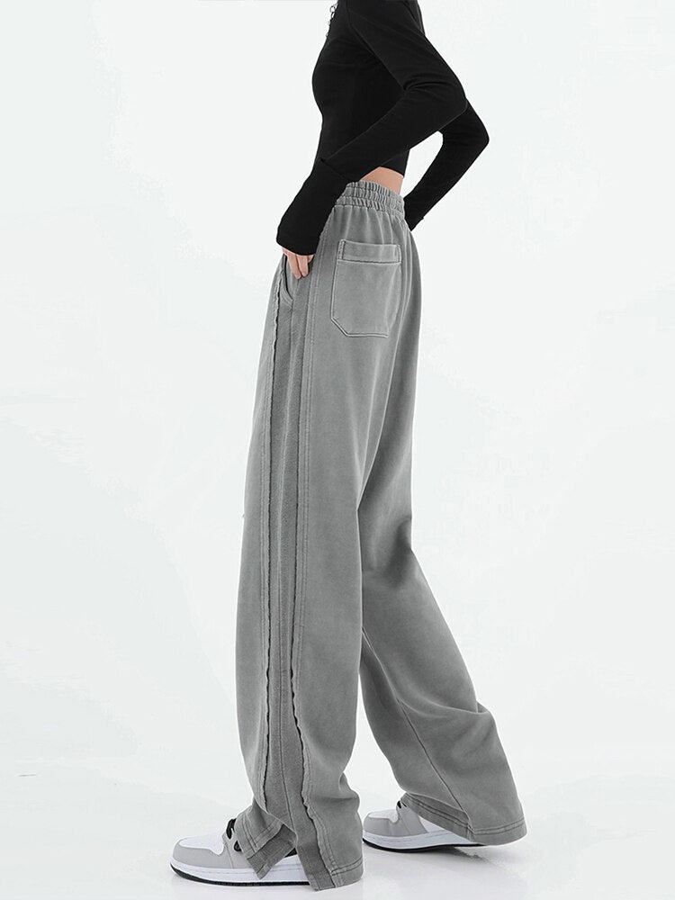 Versatile Wide-leg High Waist Sweatpants