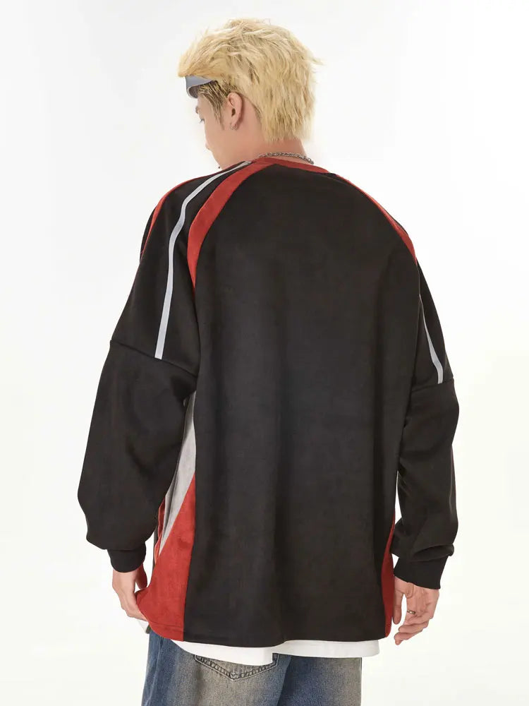 Retro Embroidery Patchwork Sweatshirt