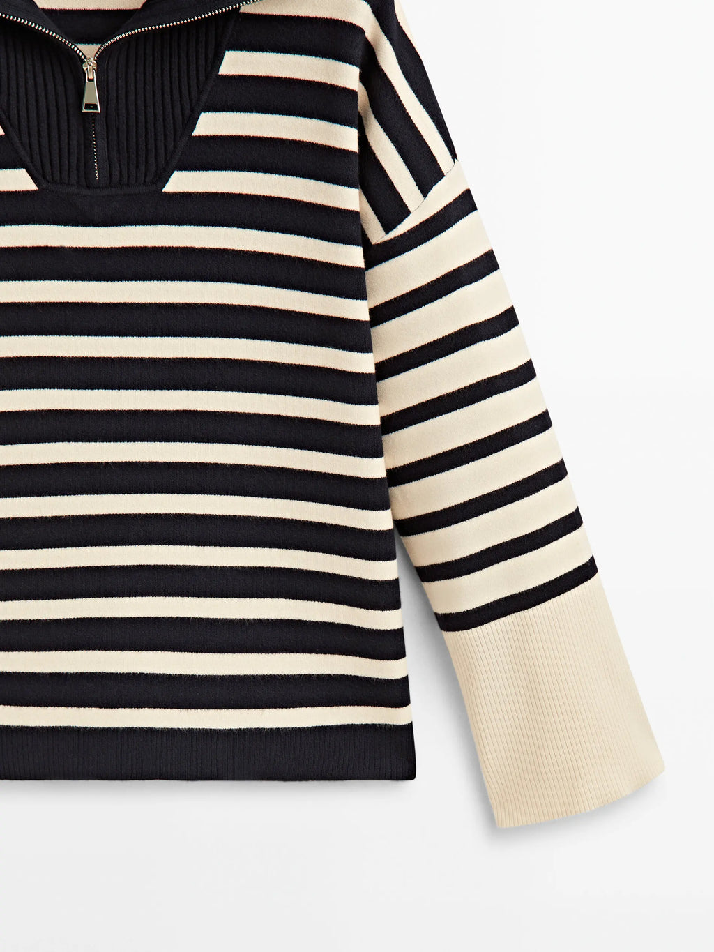 Retro Ethereal Striped Patchwork Turtleneck Sweater