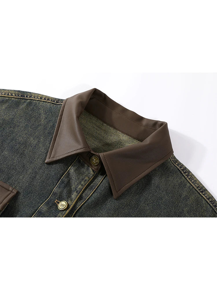 Stylish Korean Patchwork Denim Jacket