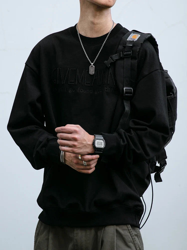 High Quality Korean Embroidered Sweatshirt