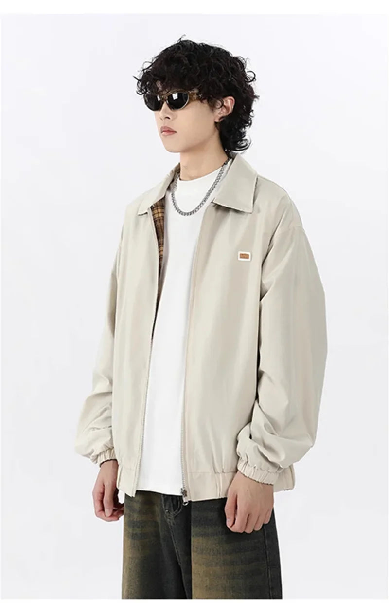 Casual Reversible Vintage Plaid Winter Jacket