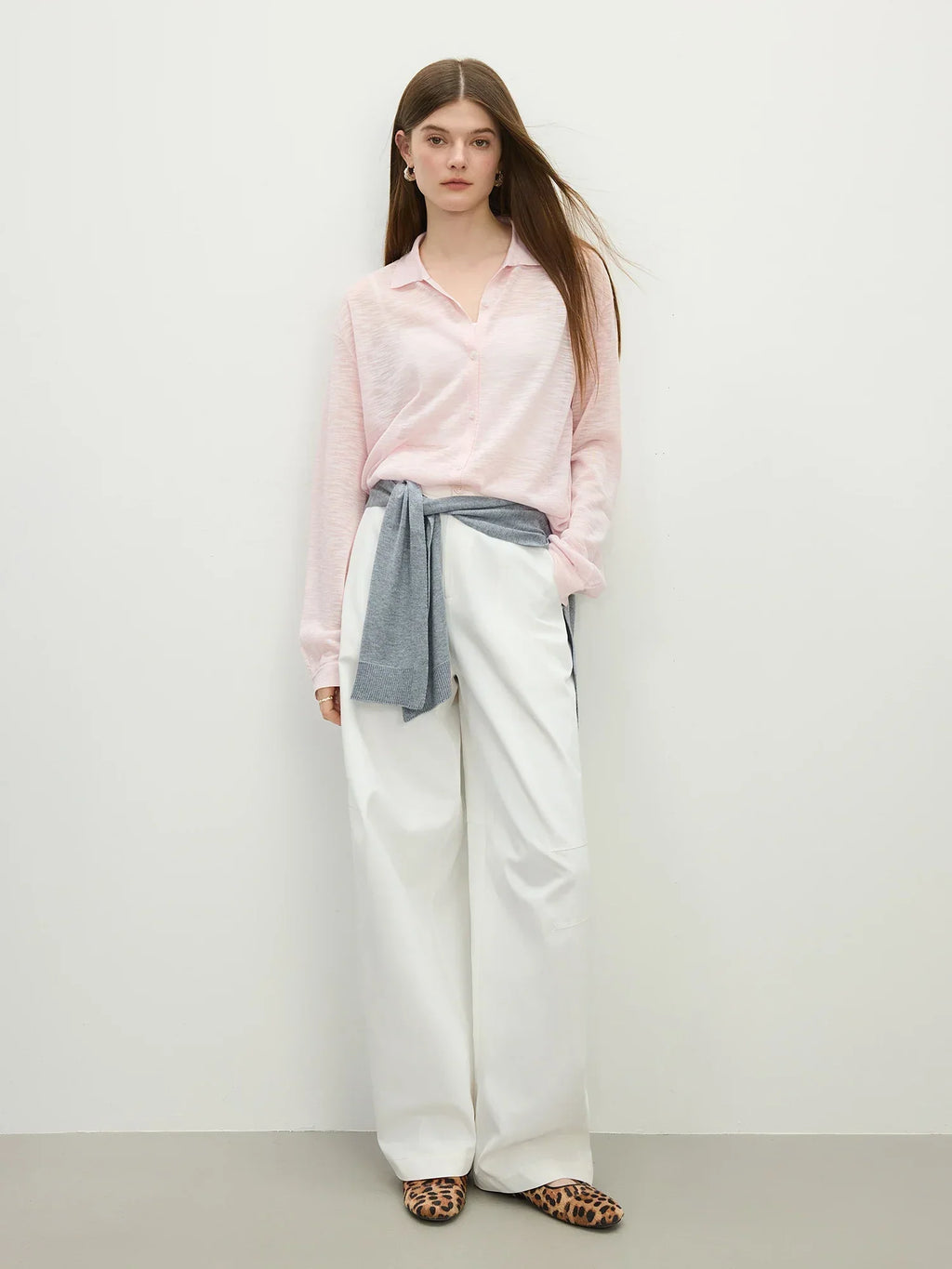 Women Classic Retro Soft Bamboo Linen Knitted Cardigan