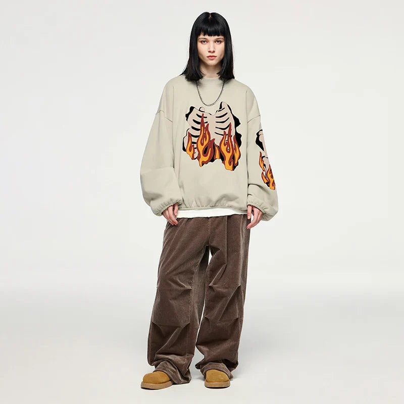 Flaming Skeleton Sweatshirt