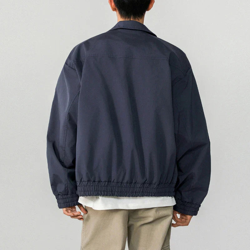 Classic Solid Color Casual Zip-Up Jacket