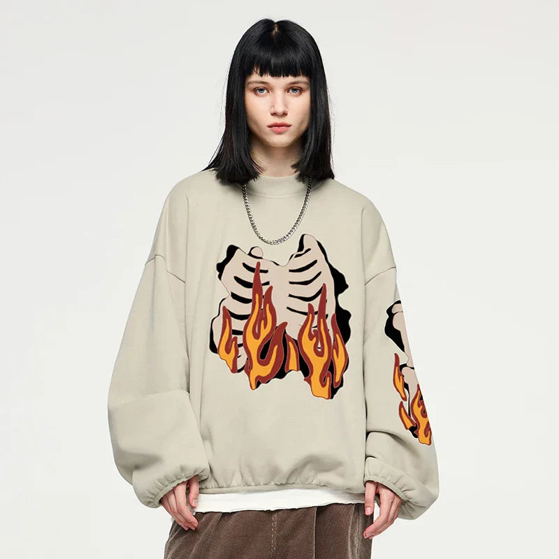 Flaming Skeleton Sweatshirt