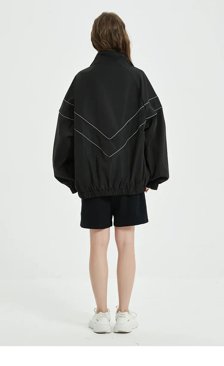 Striped Reflective V Jacket