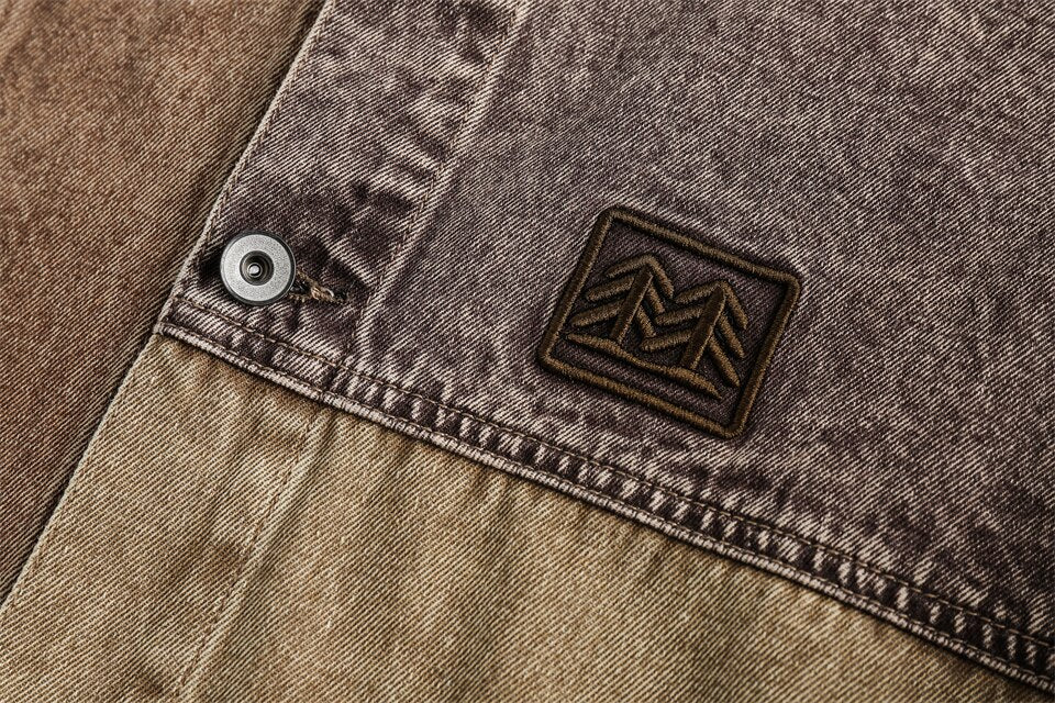 Stitching Coffee Denim Jacket