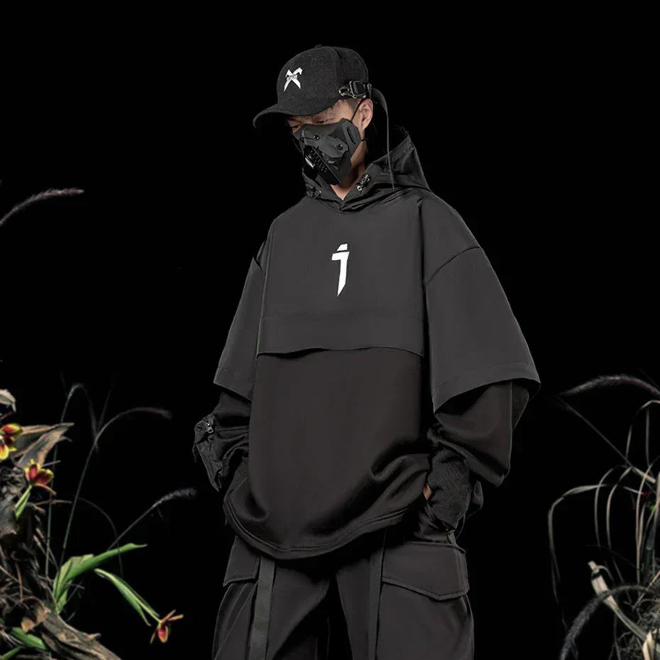 Vintage Double-Layered Utility Hoodie