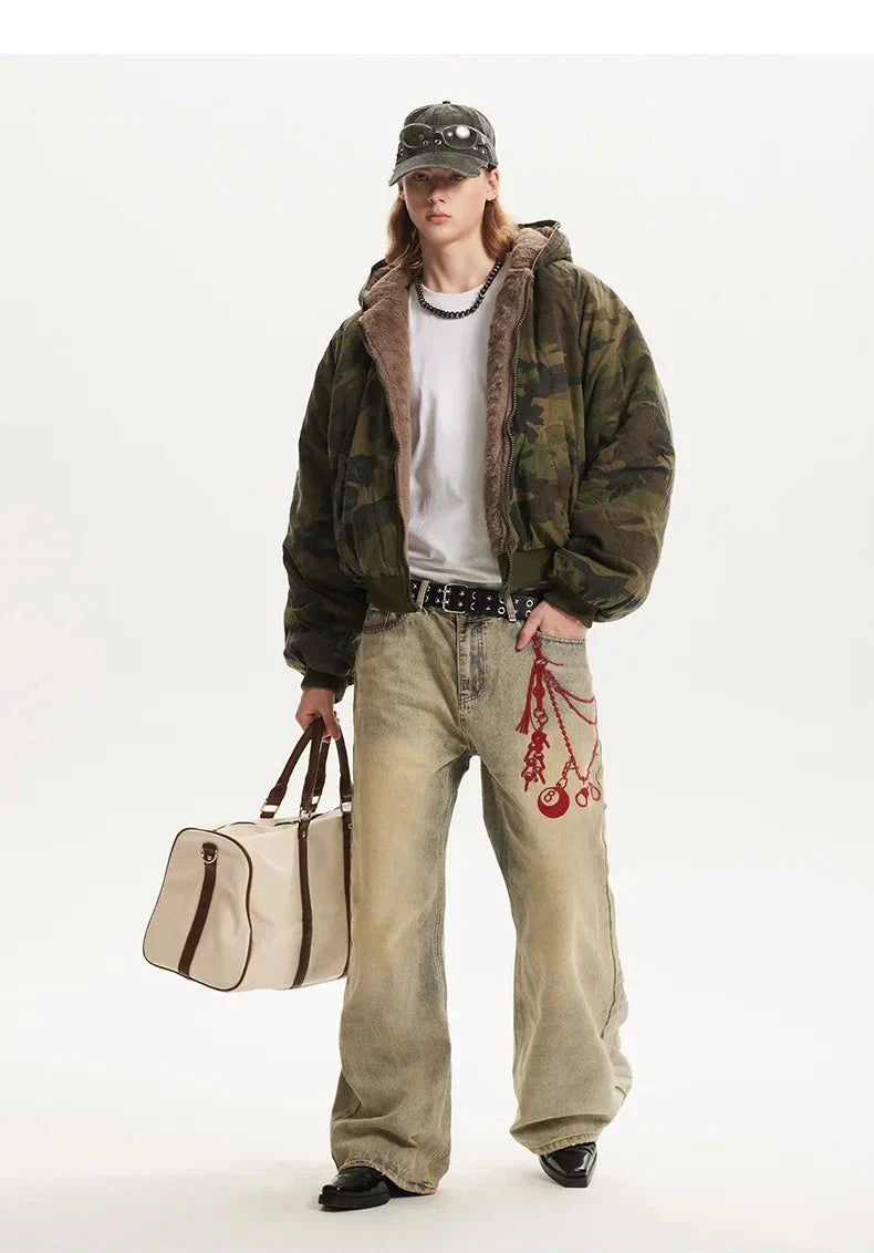 Camouflage Winter Thick Fur Jacket