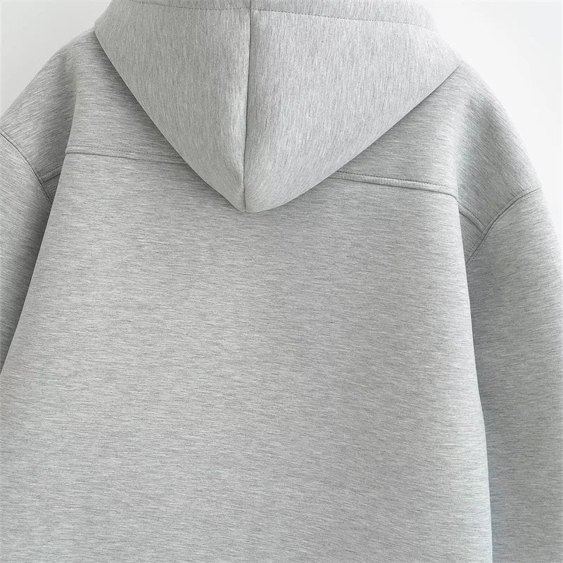 Thick Solid Zip-Up Hoodie