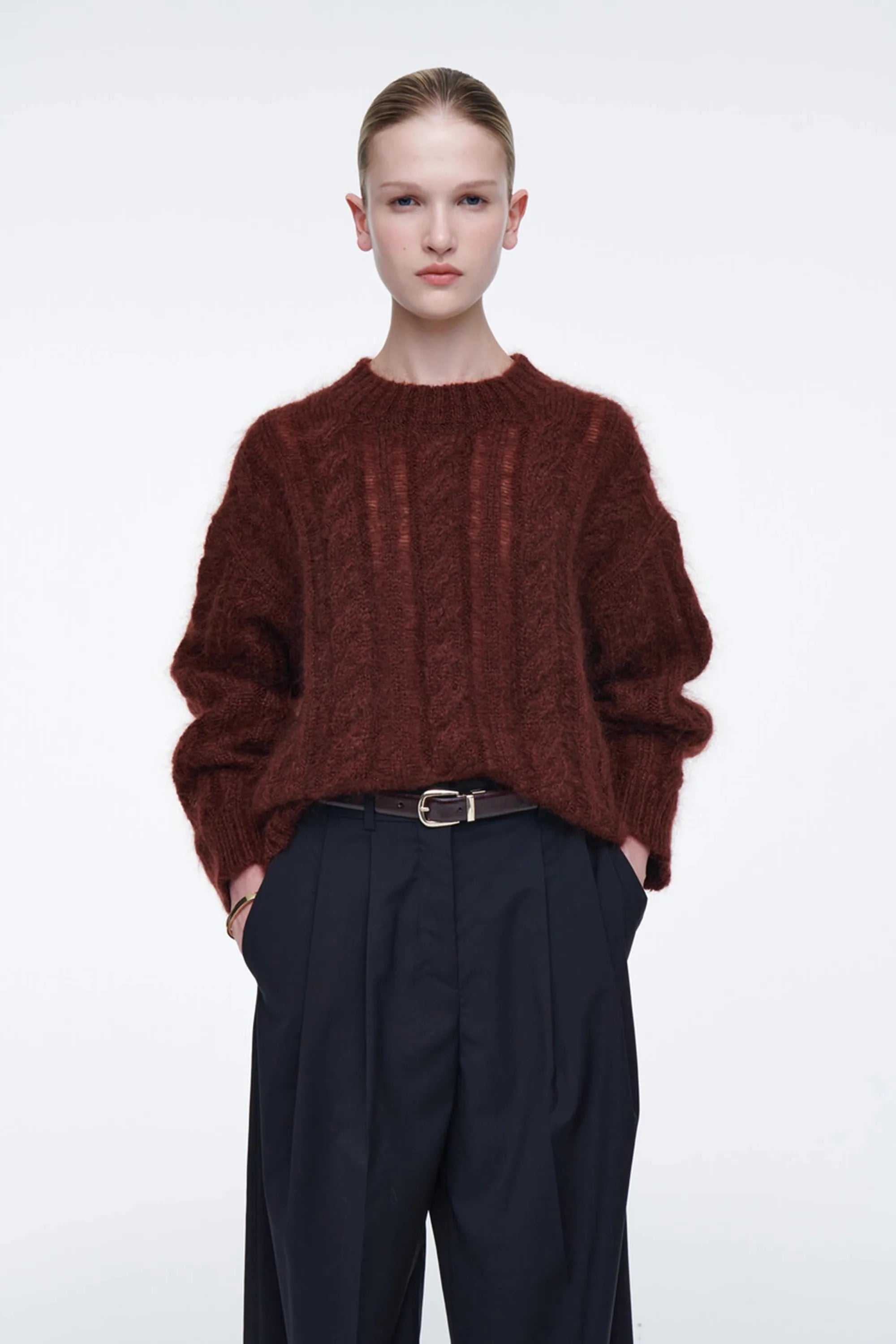 Women Casual Comfort Ethereal Spring Twist Knit Sweater