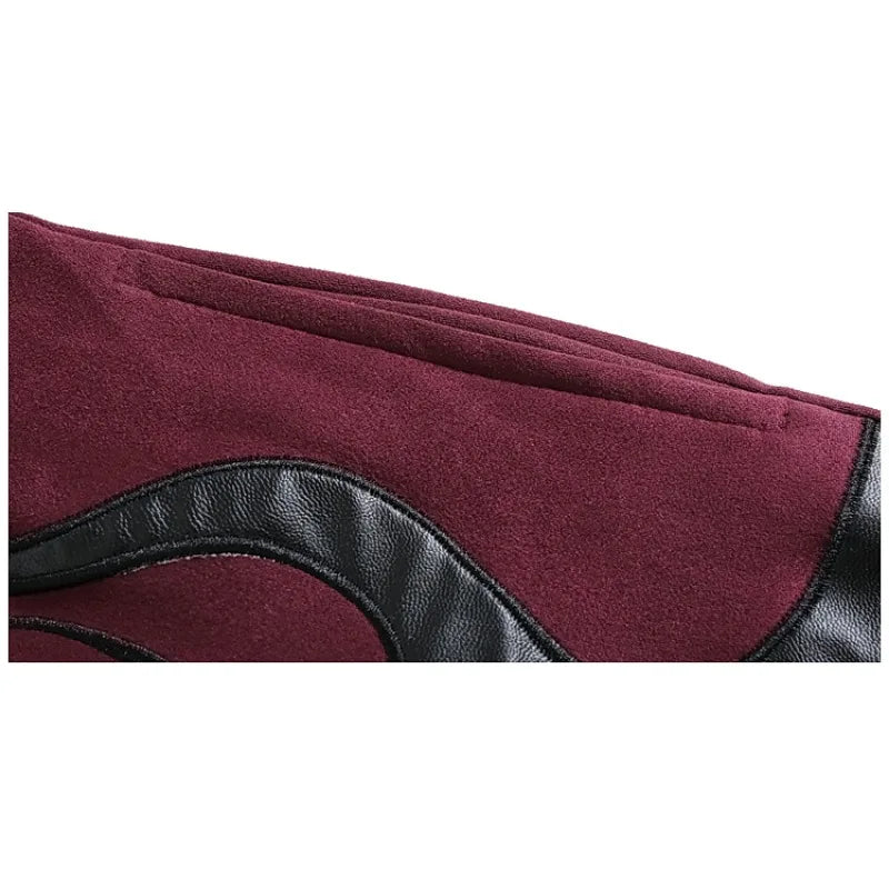 Vintage Flame Print Lapel Baseball Jacket