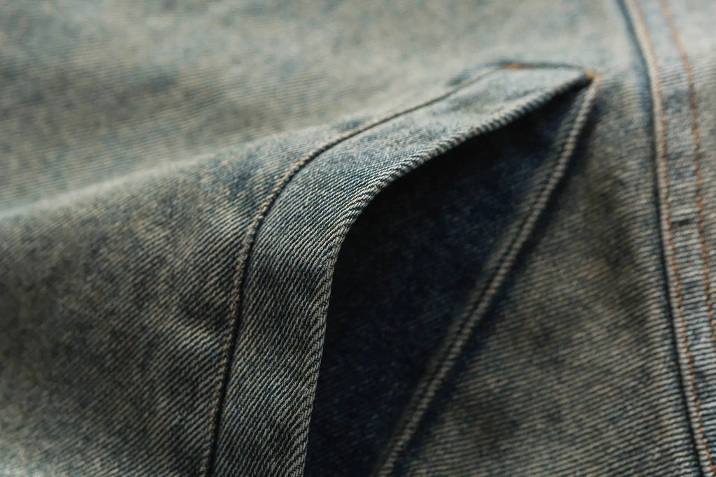 Cargo Patchwork Cowboy Denim Jacket