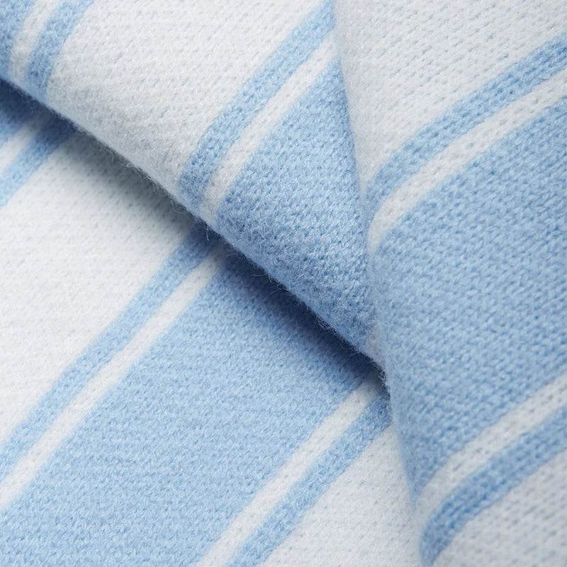 Striped Wheel Star Design Sweater