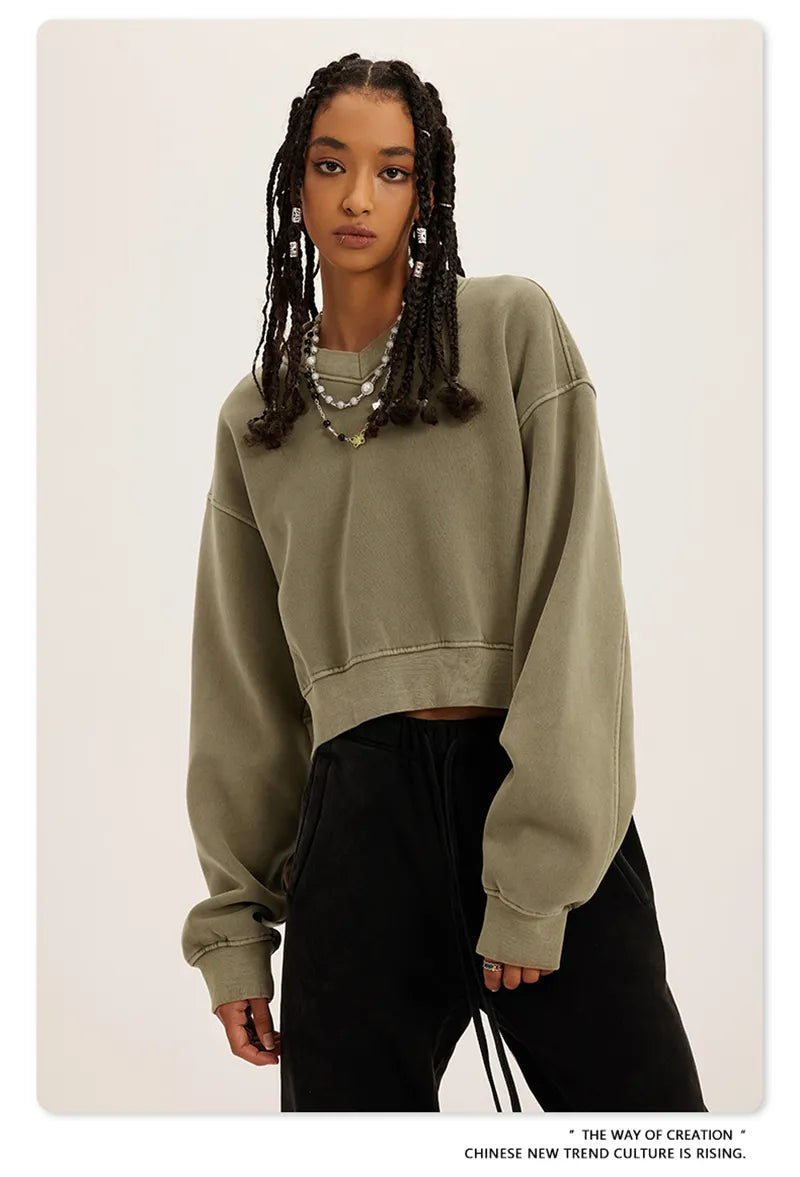 Women's Fleece Cropped Sweatshirt