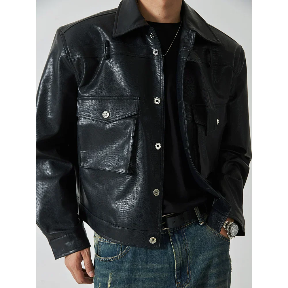 Men's Comfort Retro Versatile Oversized PU Leather Jacket