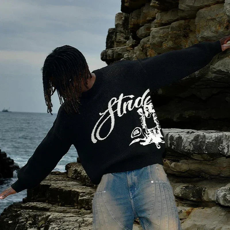 Retro Punk Knitted Sweater