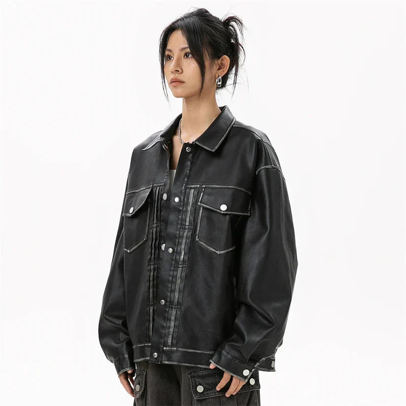 Women's Black Sheepskin Leather Jacket