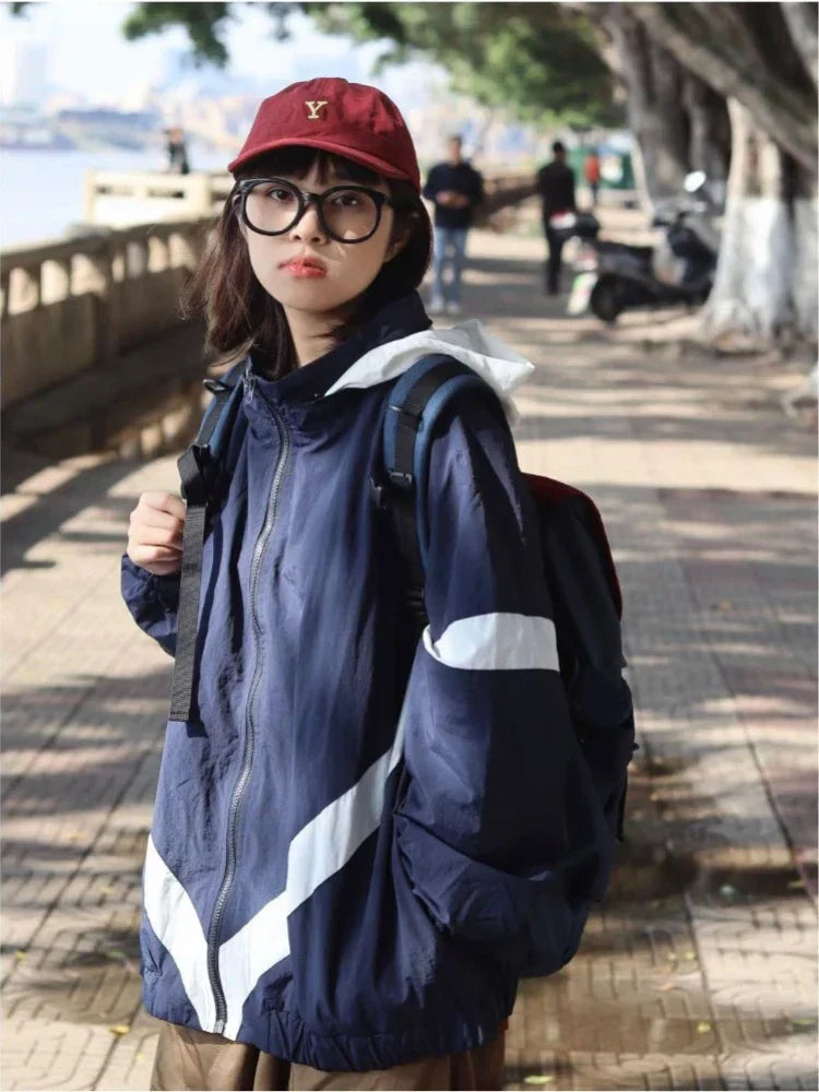 Waterproof Patchwork Varsity Jacket