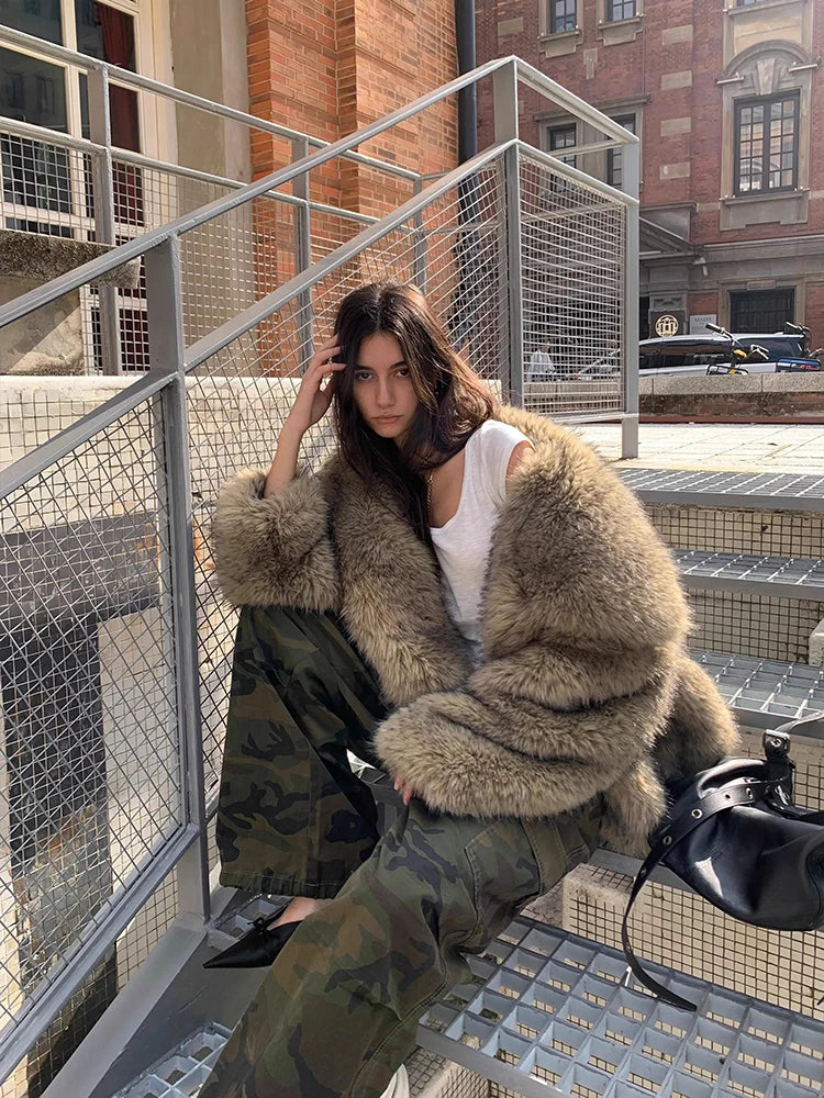 Luxury Warm Soft Faux Fur Jacket