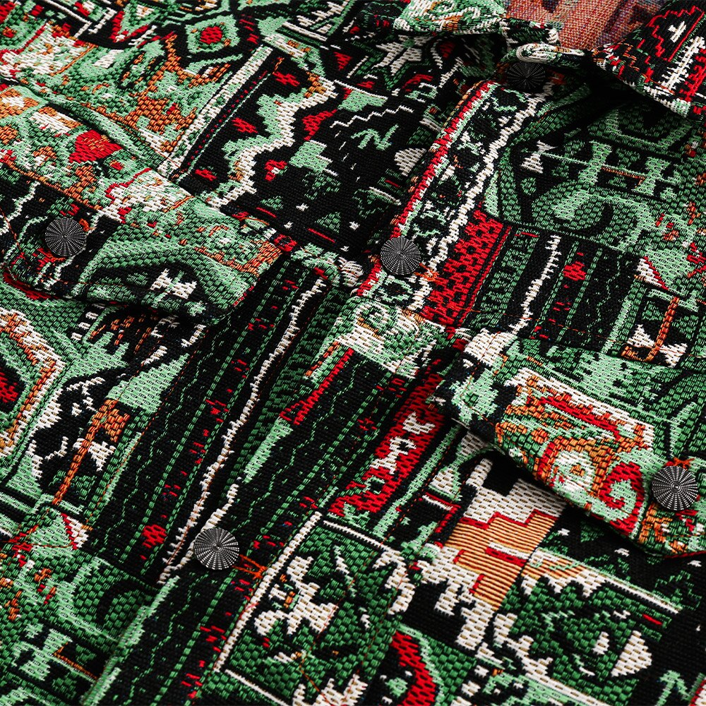 Vintage Ethnic Pattern Graphic Painting Jacket