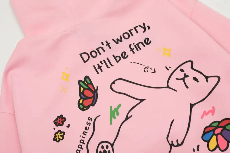 Happy Cat Comfortable Hoodie
