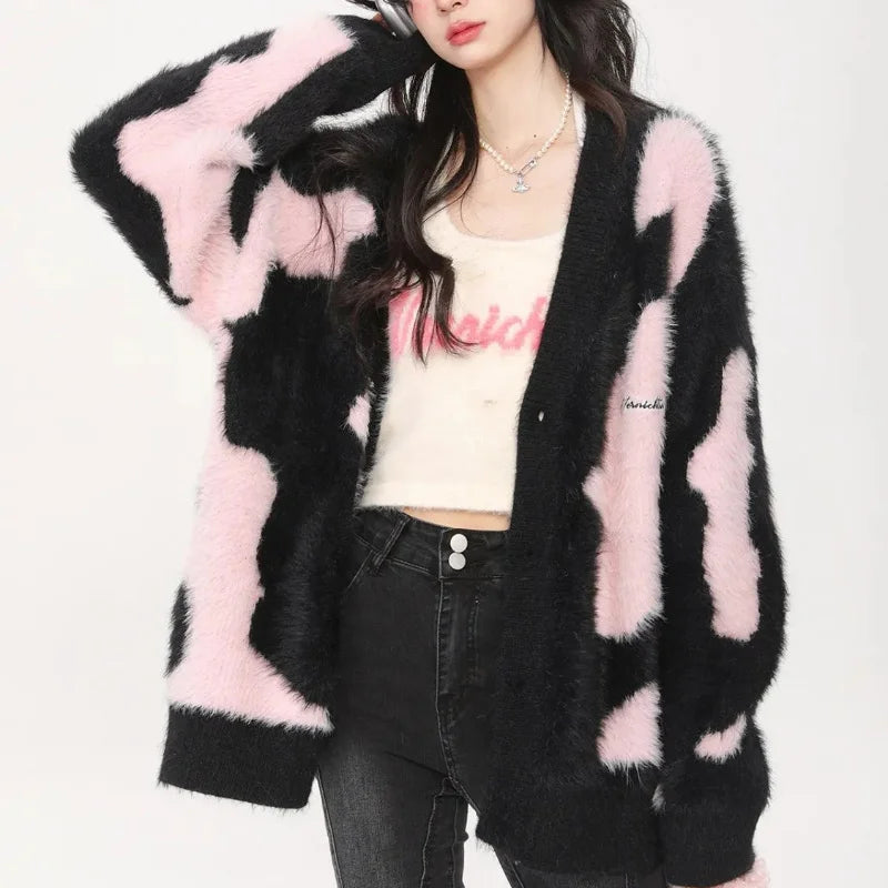 Women Cool Cozy Oversized Knitted Cardigan
