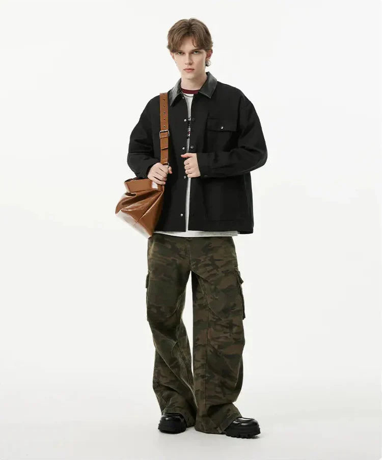 Streetwear Cool Windproof High Quality Cotton Patched Jacket