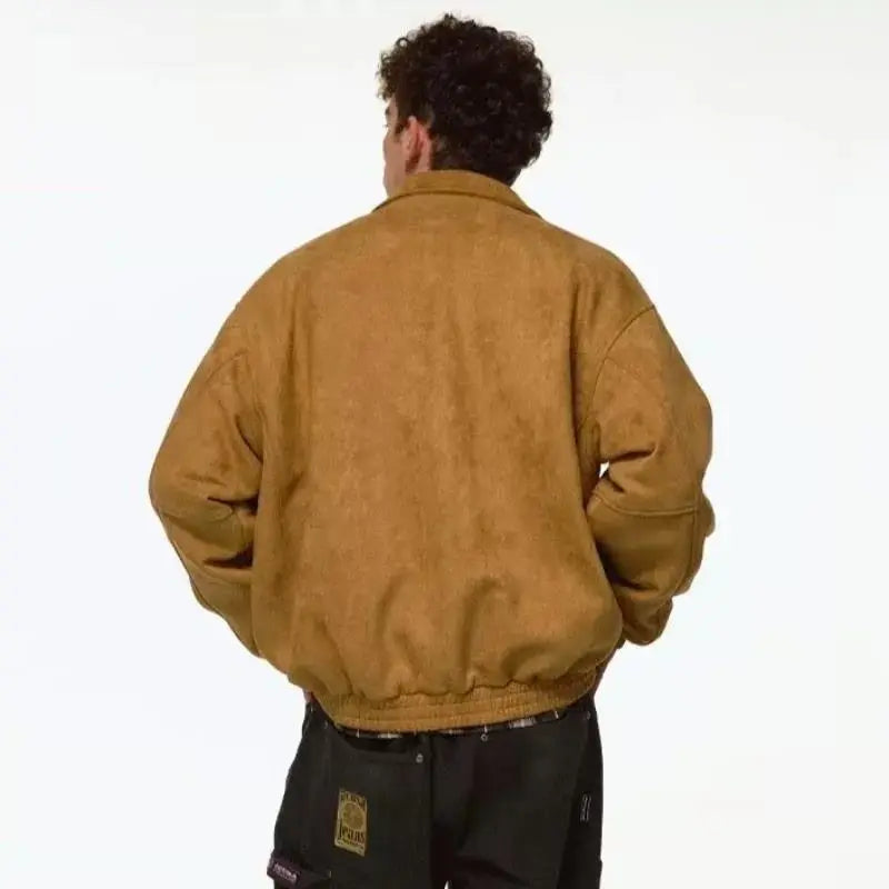 American Style Retro Racing Lapel Hip Hop Jacket