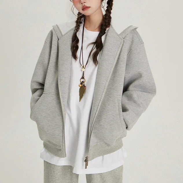 Vintage Cool Loose Fit Zipper Sweatshirt