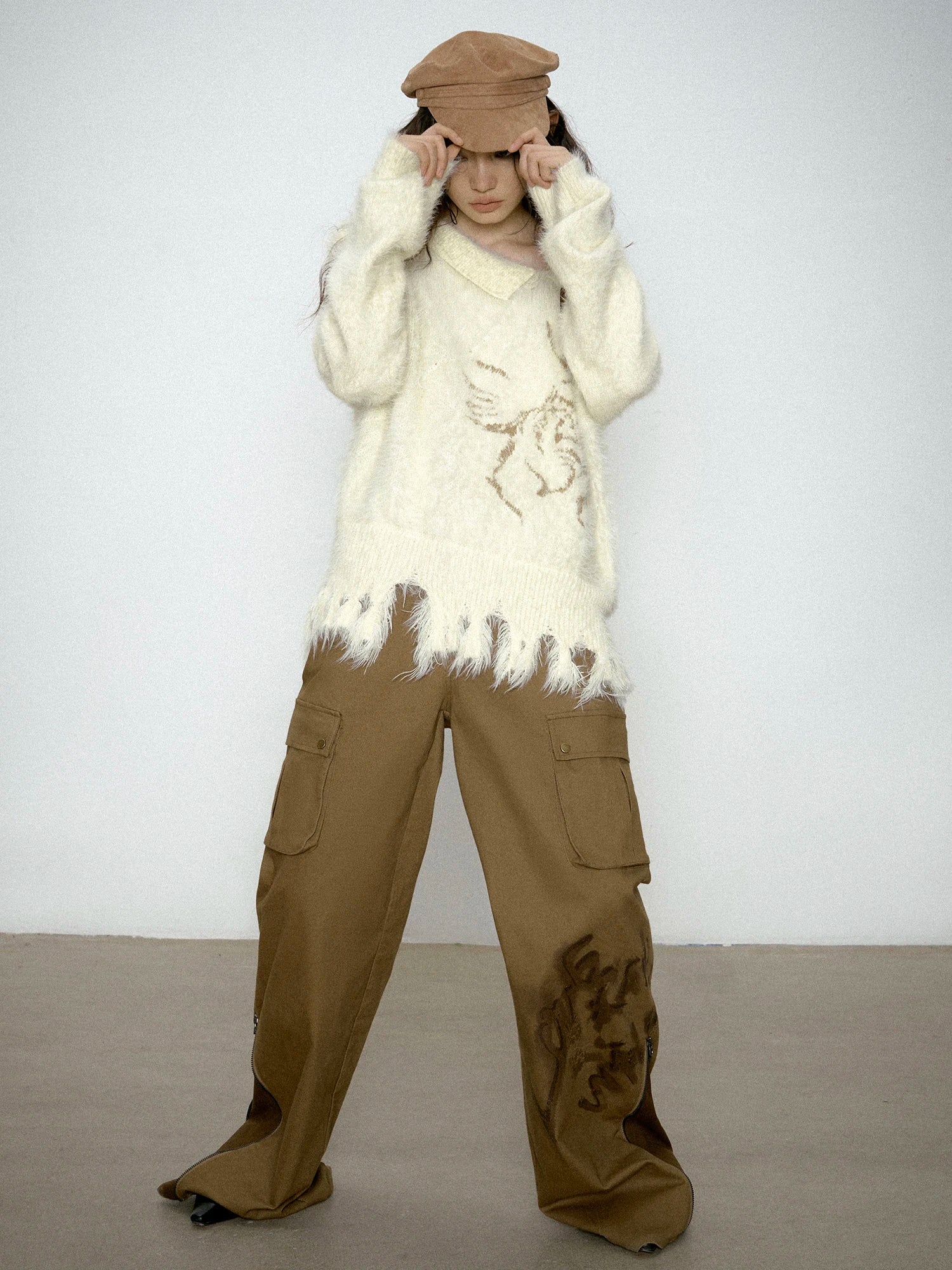 Vintage Irregular Distressed Knit Sweater