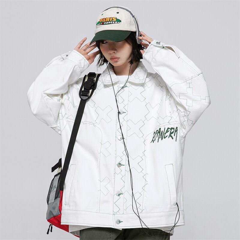 X Mark White Varsity Jacket