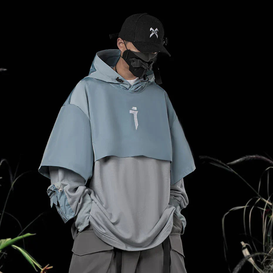 Vintage Double-Layered Utility Hoodie