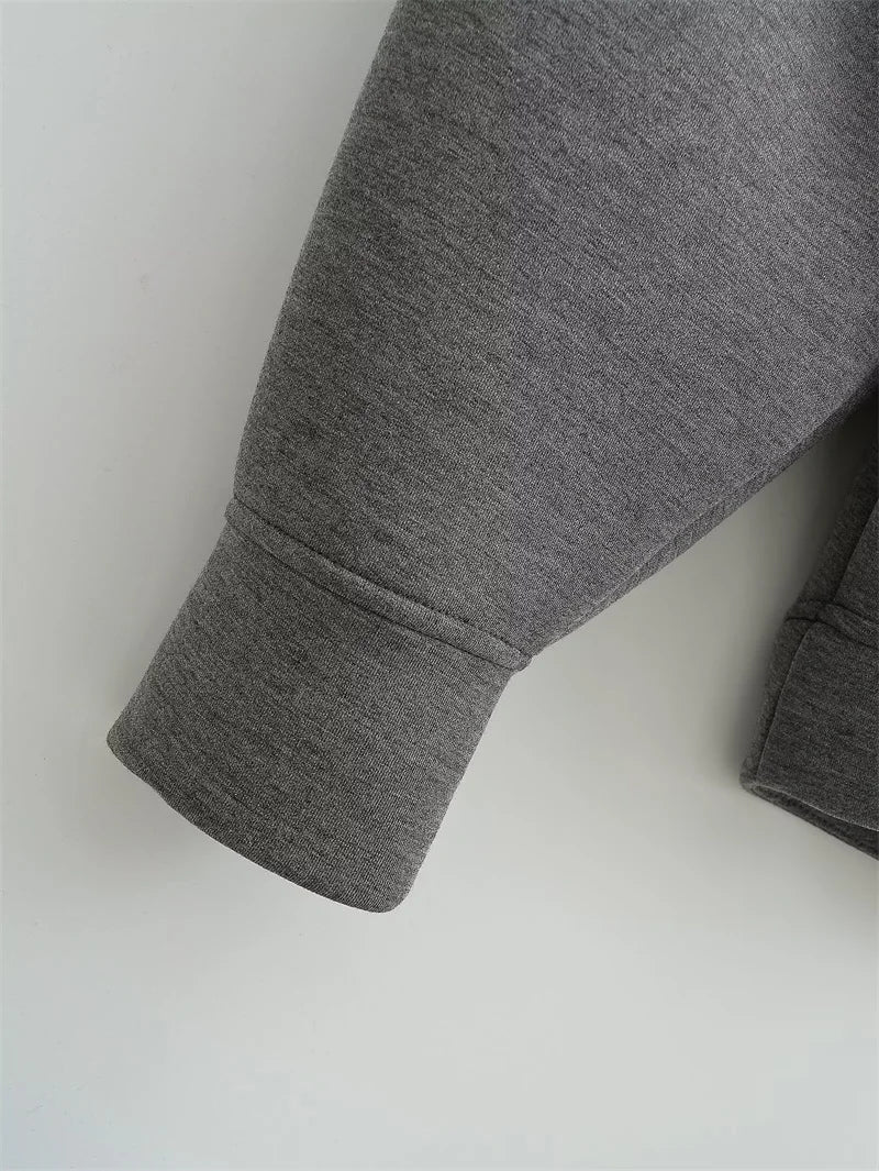 Thick Solid Zip-Up Hoodie