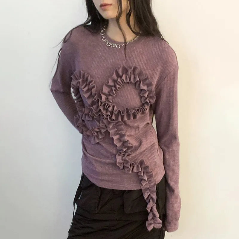 Vintage Grunge Aesthetic Knitted Top