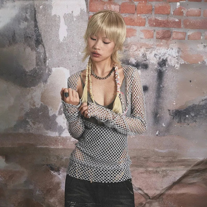 Vintage Grunge Distressed Knit Top