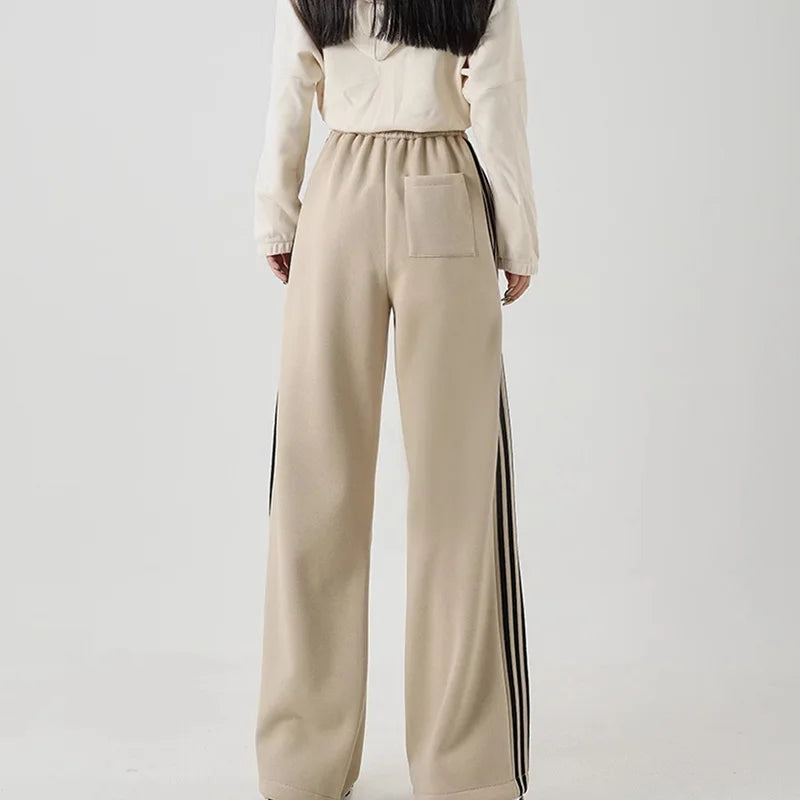 Y2K Wide-Leg Track Sweatpants