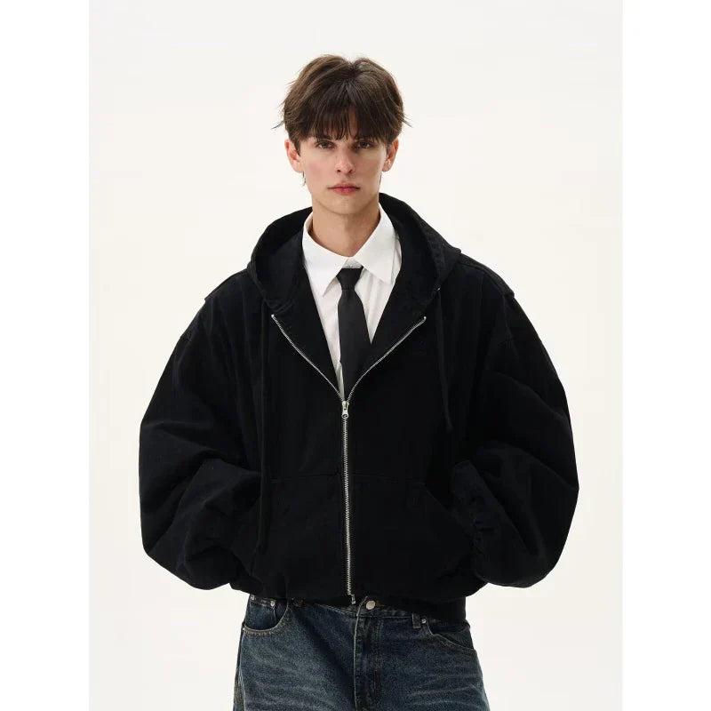 Men Japanese Embroidered Hooded Sweatshirt