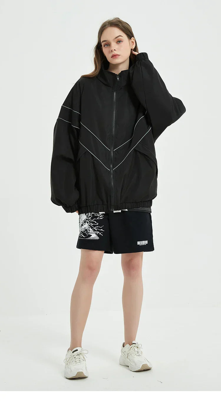 Striped Reflective V Jacket