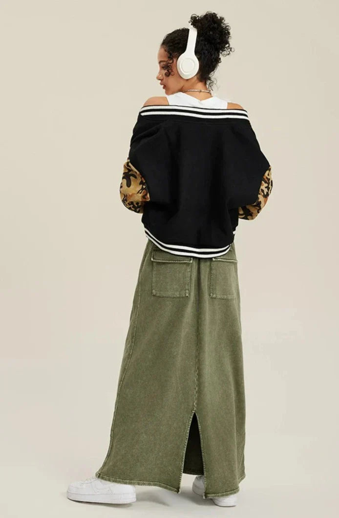 Women's Camouflage Varsity Jacket