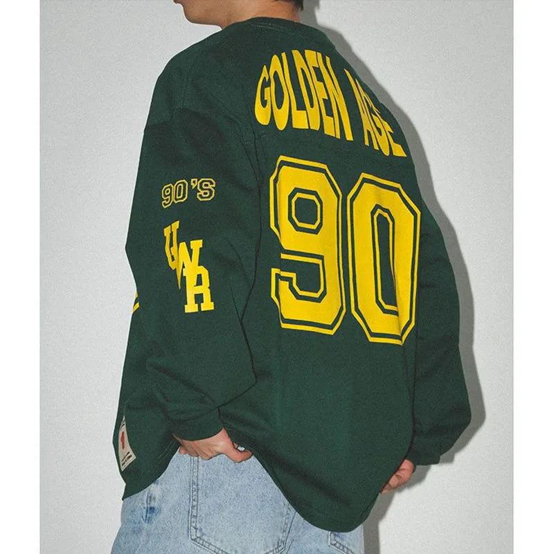 Casual Retro Oversized Loose Letter Print Sweatshirt