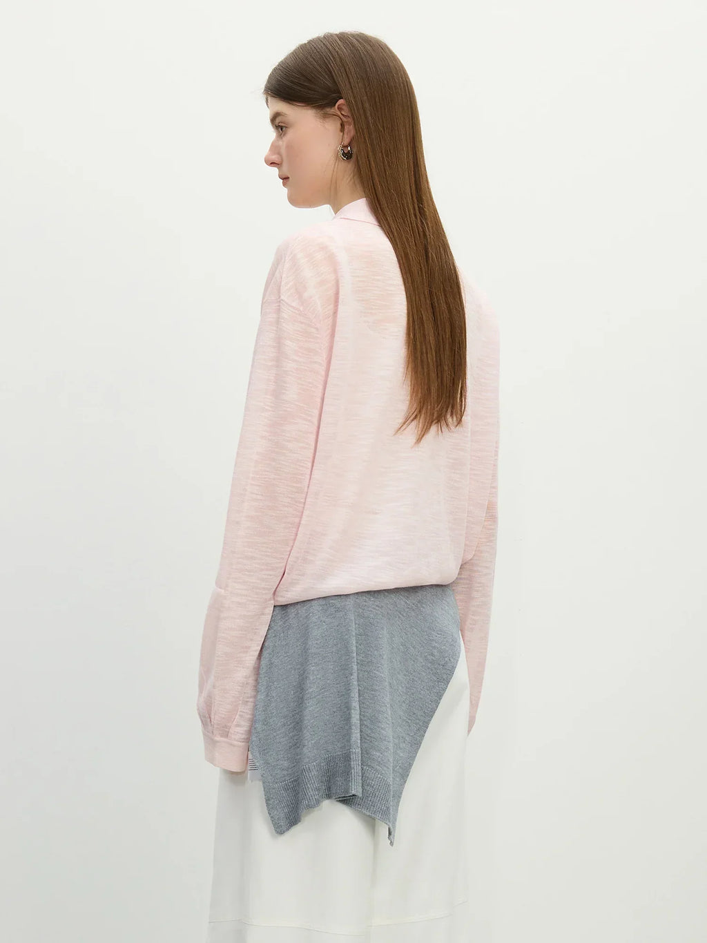 Women Classic Retro Soft Bamboo Linen Knitted Cardigan