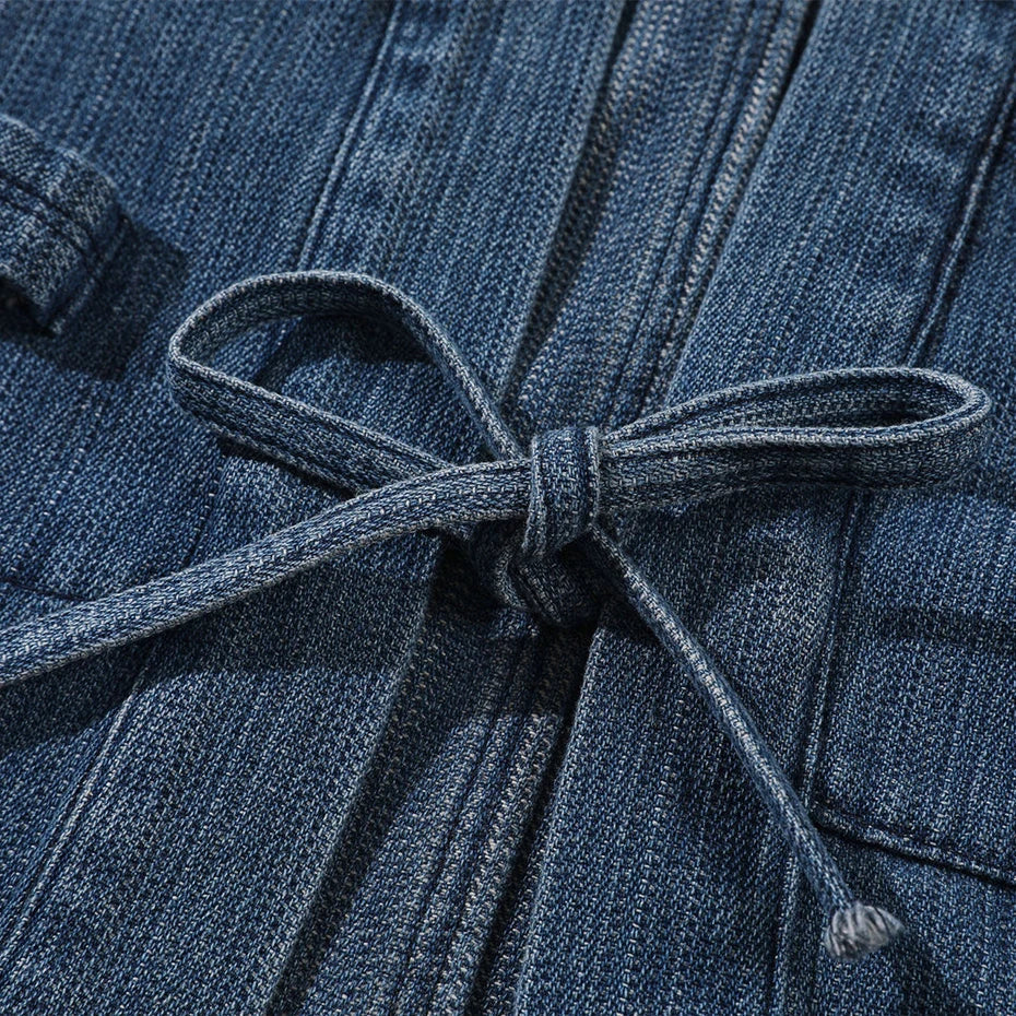 Relaxed Utility Wrap Denim Jacket