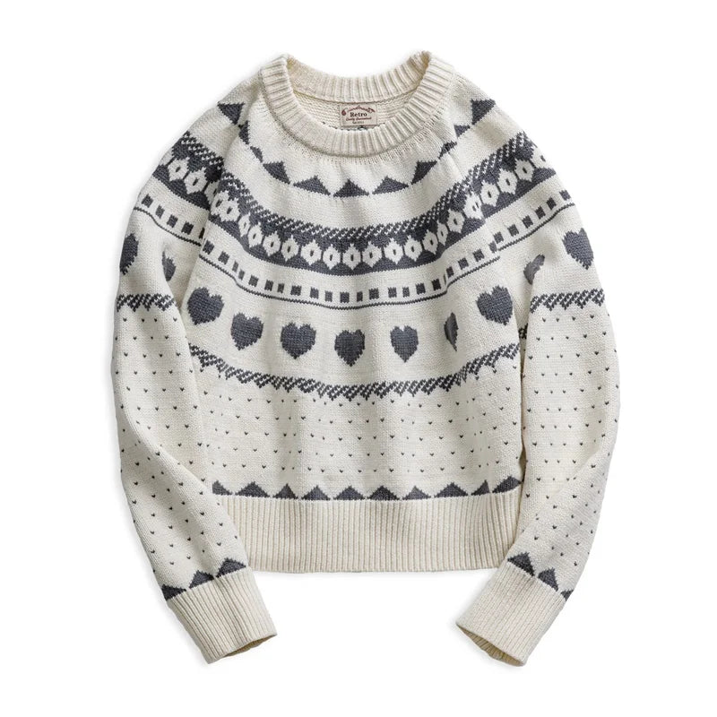 Men's Casual Fair Isle Knit Sweater