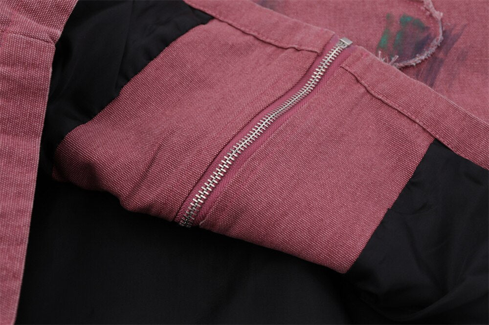 Splash Ink Embroidered Butterfly Jean Jacket