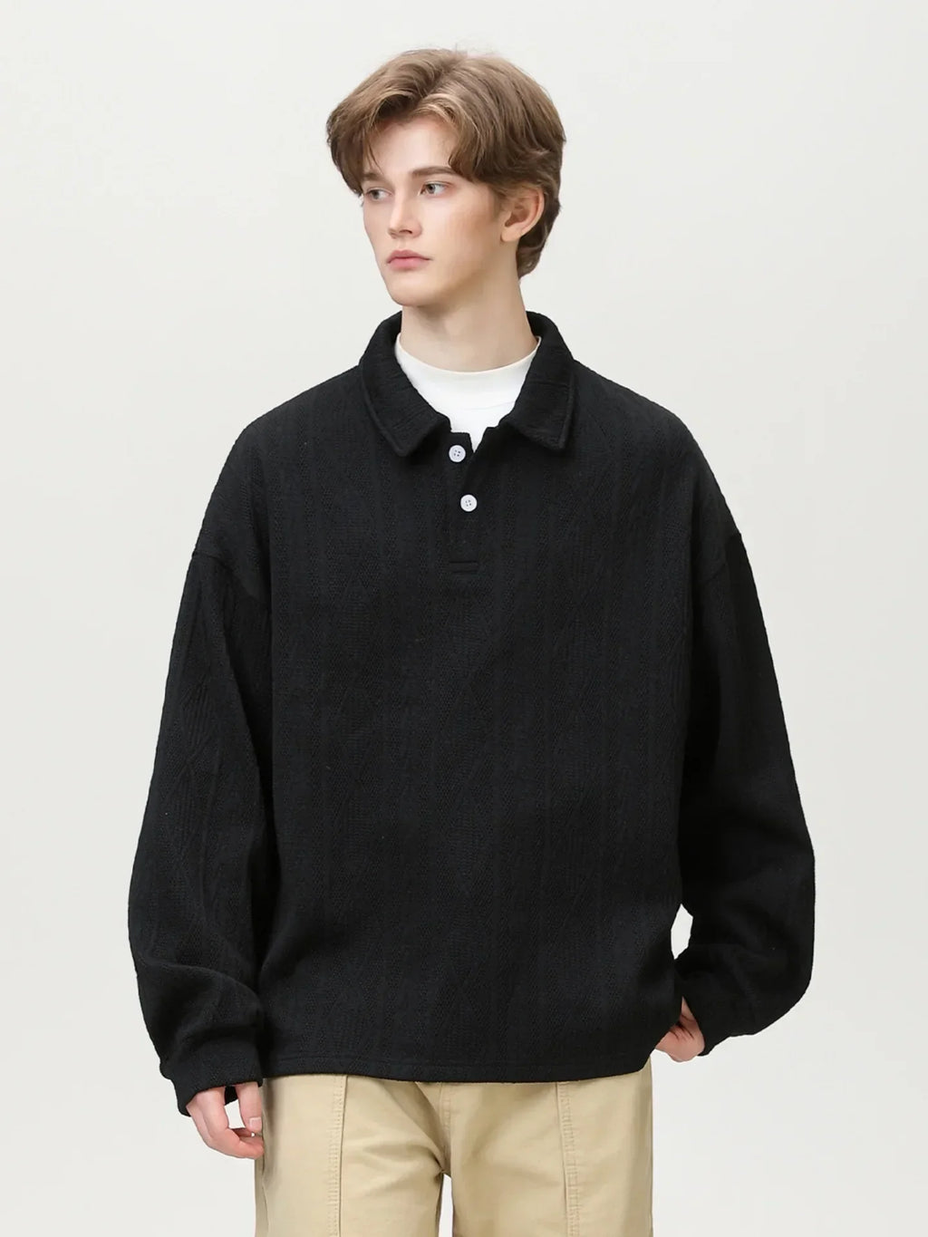 Casual Ancient Money Lapel Collar Sweatshirt